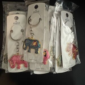 Colorful Elephant Keychains
